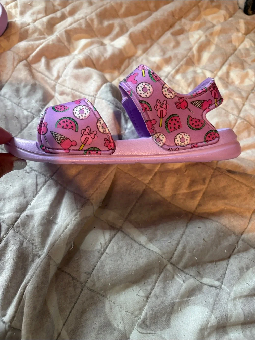 Disney Minnie Girls Purple Sandals - Size 10